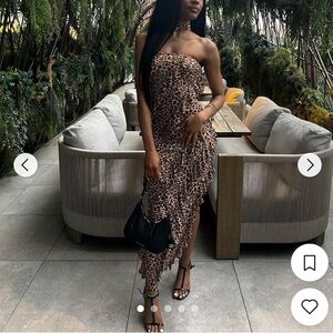 Sincerely Jules Brown Leopard Maxi Dress